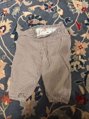 JellyBean Brown Gingham Baby Pants